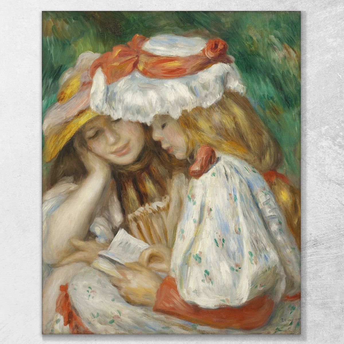 Two Girls Reading Pierre-Auguste Renoir par35 canvas print 