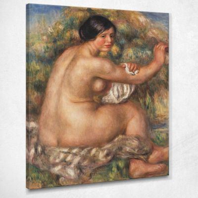 Bather Drying Her Right Arm Large Sitting Nude 1912 Pierre-Auguste Renoir par39 canvas print 