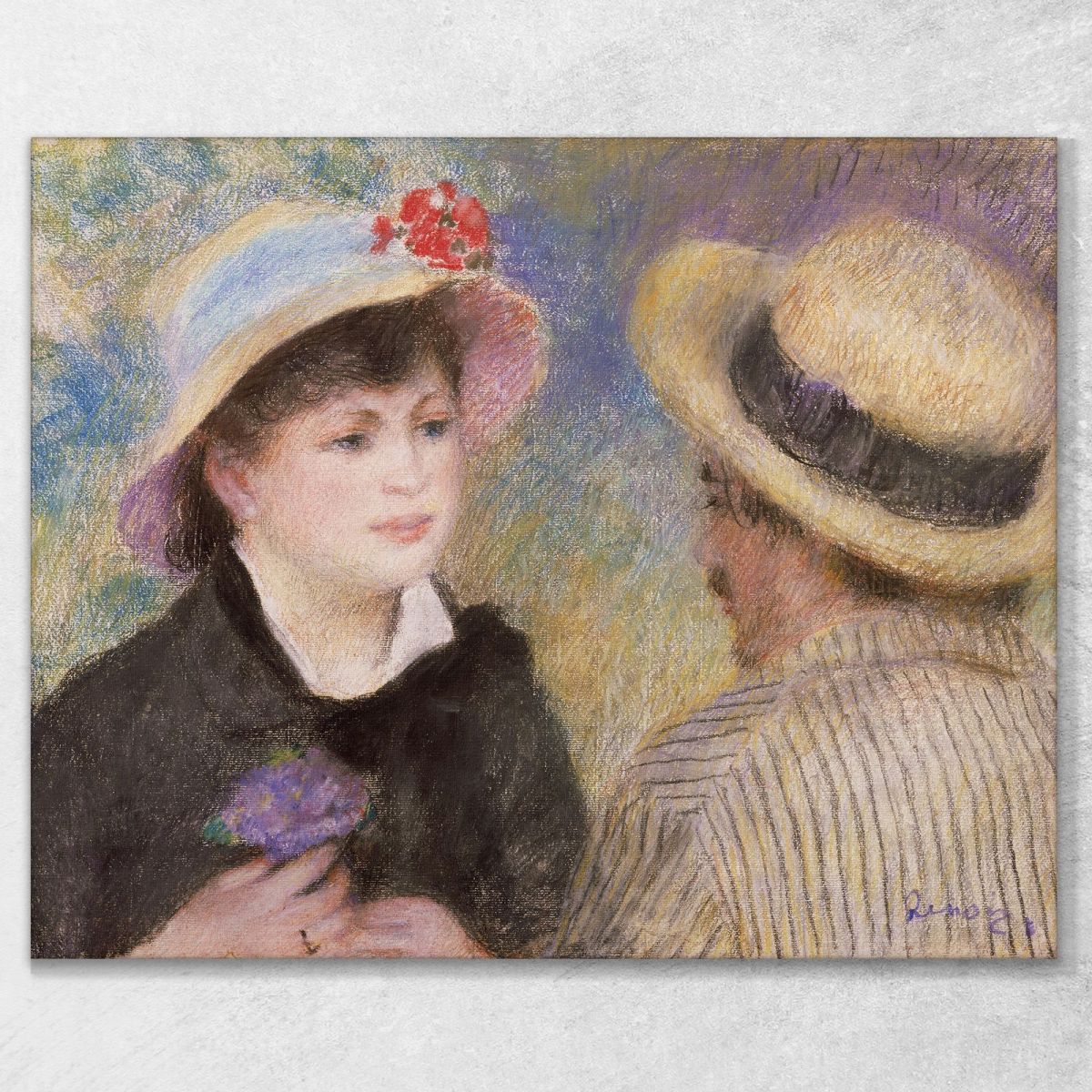 Boating Couple Said To Be Aline Charigot And Renoir Pierre-Auguste Renoir par43 canvas print 