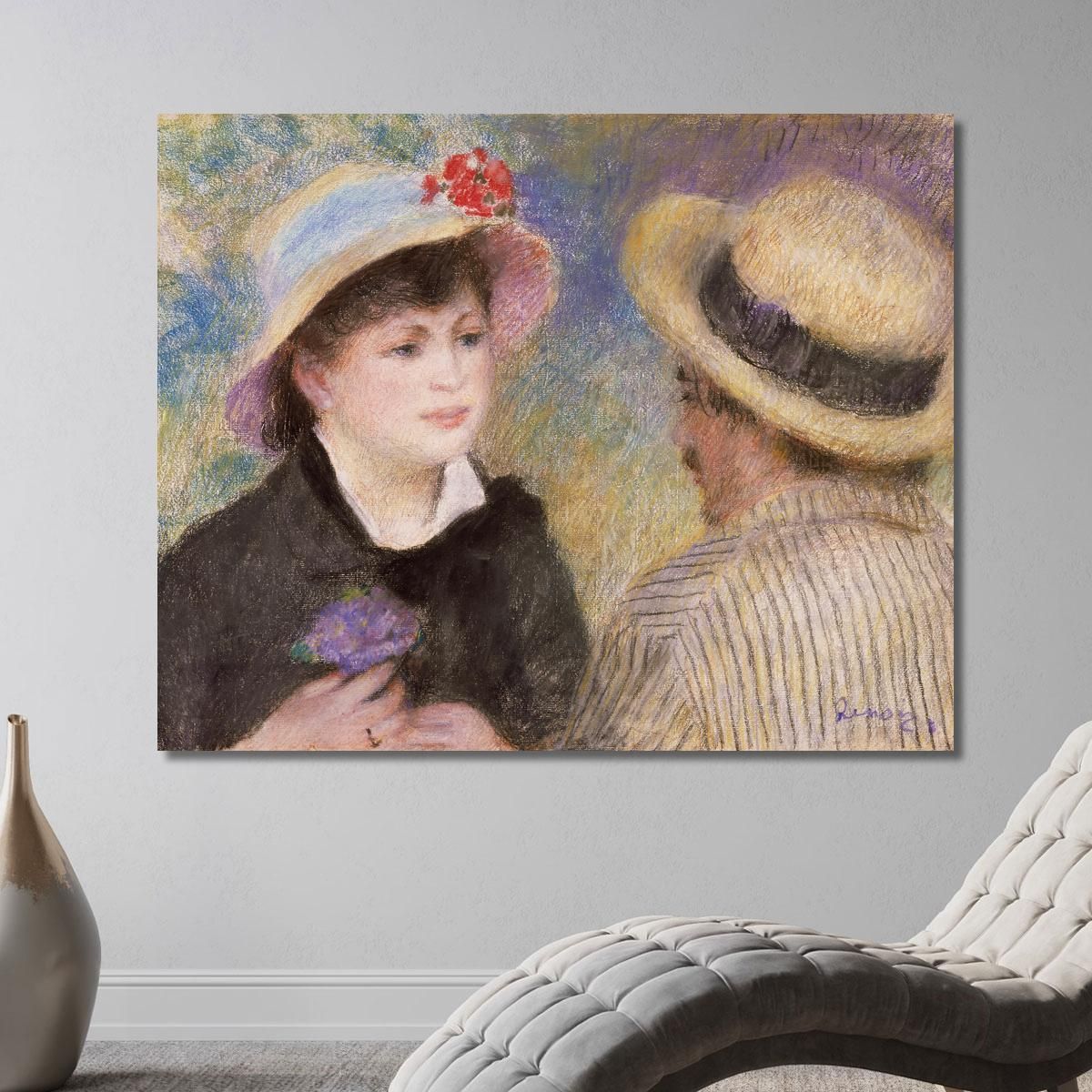 Boating Couple Said To Be Aline Charigot And Renoir Pierre-Auguste Renoir par43 canvas print 