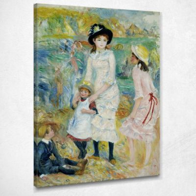 Children On The Seashore Guernsey 1883 Pierre-Auguste Renoir par46 canvas print 