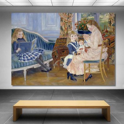 Children'S Afternoon At Wargemont 1884 Pierre-Auguste Renoir par47 canvas print 