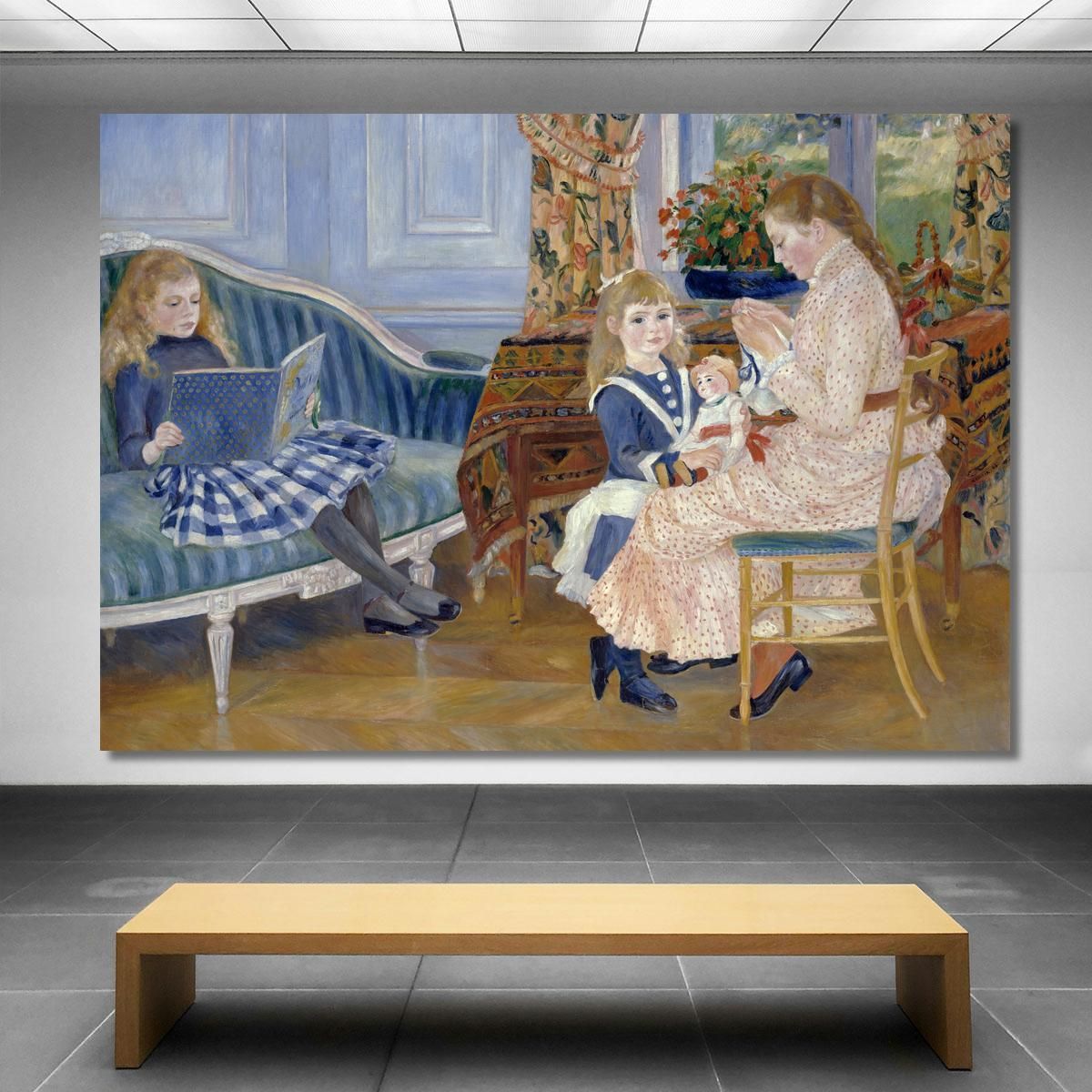 Children'S Afternoon At Wargemont 1884 Pierre-Auguste Renoir par47 canvas print 