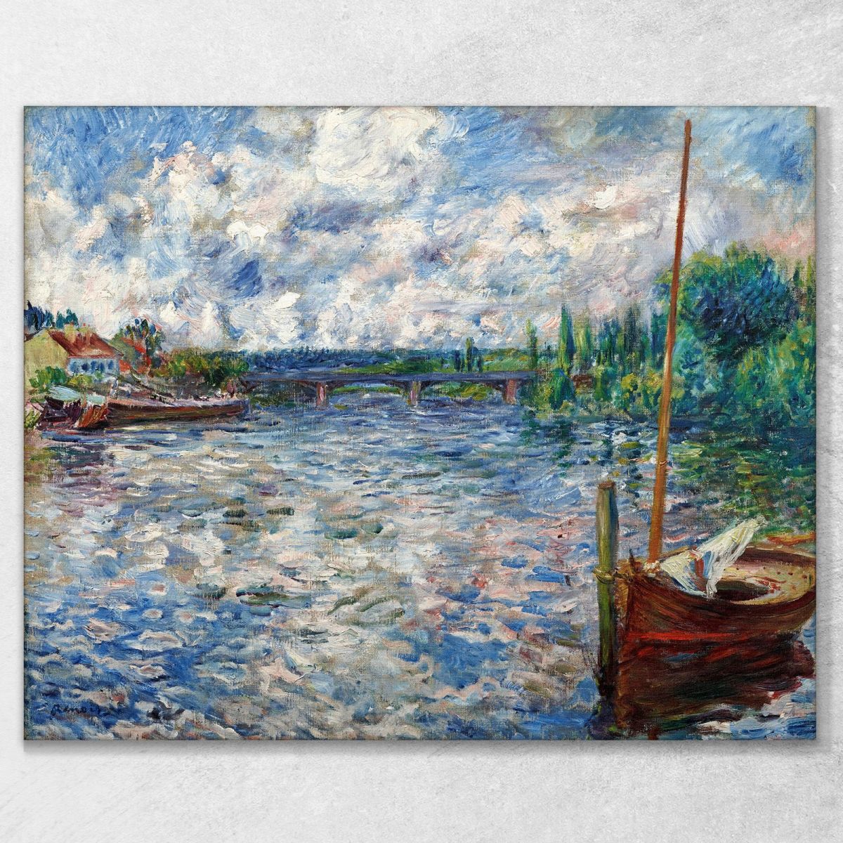 The Seine At Chatou 1874 Pierre-Auguste Renoir par50 canvas print 