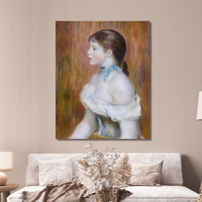 Girl With A Blue Ribbon Pierre-Auguste Renoir par53 canvas print 