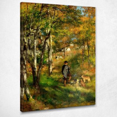 The Painter Le Coeur Hunting In The Forest Of Fontainebleau Pierre-Auguste Renoir par58 canvas print 