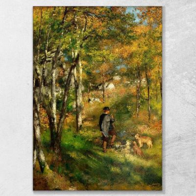 The Painter Le Coeur Hunting In The Forest Of Fontainebleau Pierre-Auguste Renoir par58 canvas print 