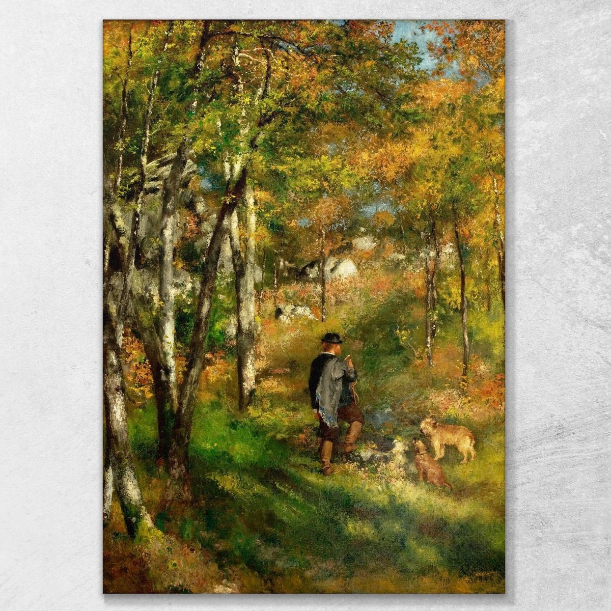 The Painter Le Coeur Hunting In The Forest Of Fontainebleau Pierre-Auguste Renoir par58 canvas print 