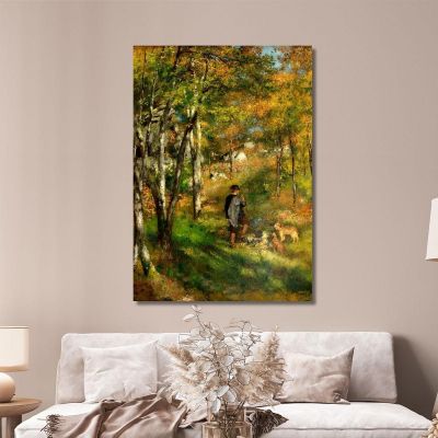 The Painter Le Coeur Hunting In The Forest Of Fontainebleau Pierre-Auguste Renoir par58 canvas print 