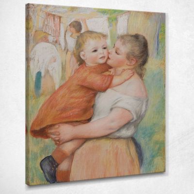 Laundress And Her Child Aline And Pierre 1886 Pierre-Auguste Renoir par64 canvas print 