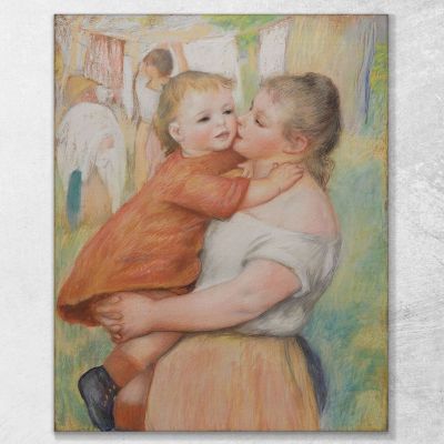 Laundress And Her Child Aline And Pierre 1886 Pierre-Auguste Renoir par64 canvas print 