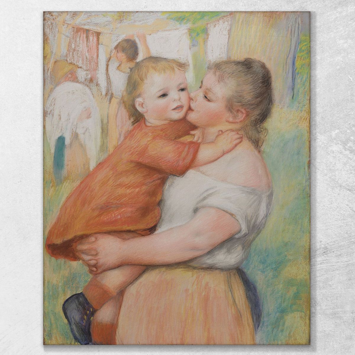 Laundress And Her Child Aline And Pierre 1886 Pierre-Auguste Renoir par64 canvas print 