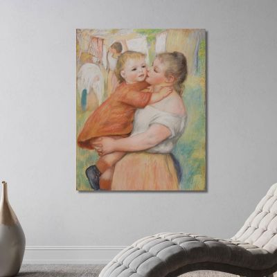 Laundress And Her Child Aline And Pierre 1886 Pierre-Auguste Renoir par64 canvas print 