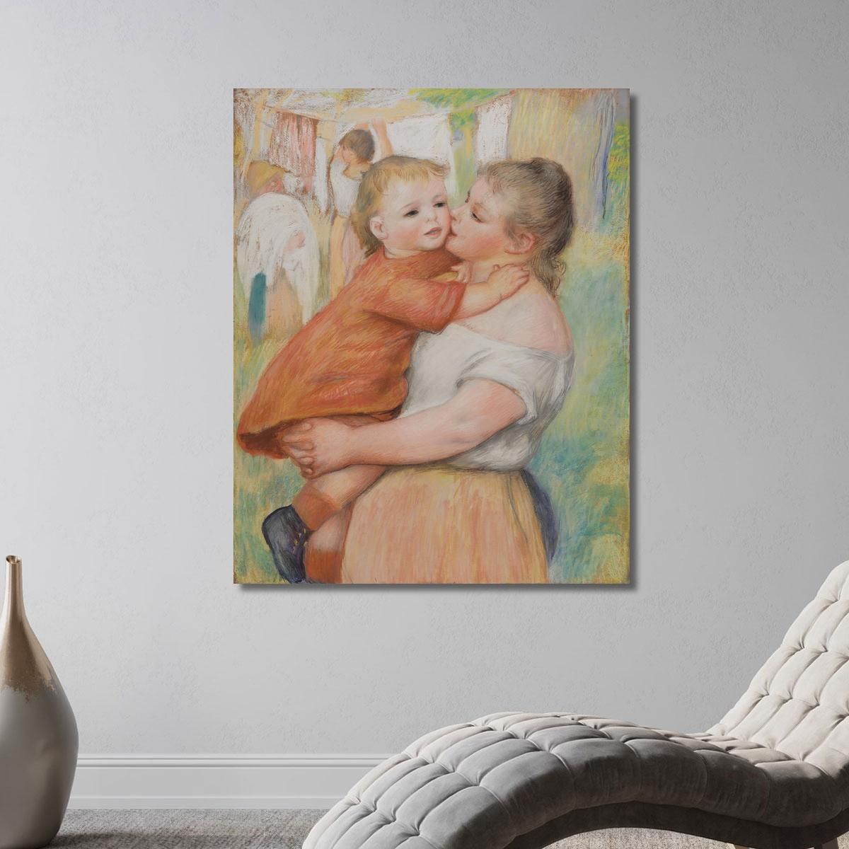 Laundress And Her Child Aline And Pierre 1886 Pierre-Auguste Renoir par64 canvas print 