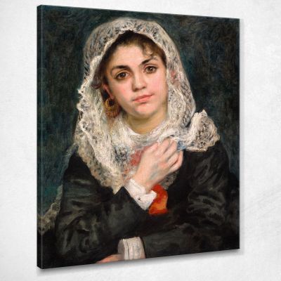 Lise In A White Shawl 1872 Pierre-Auguste Renoir par66 canvas print 