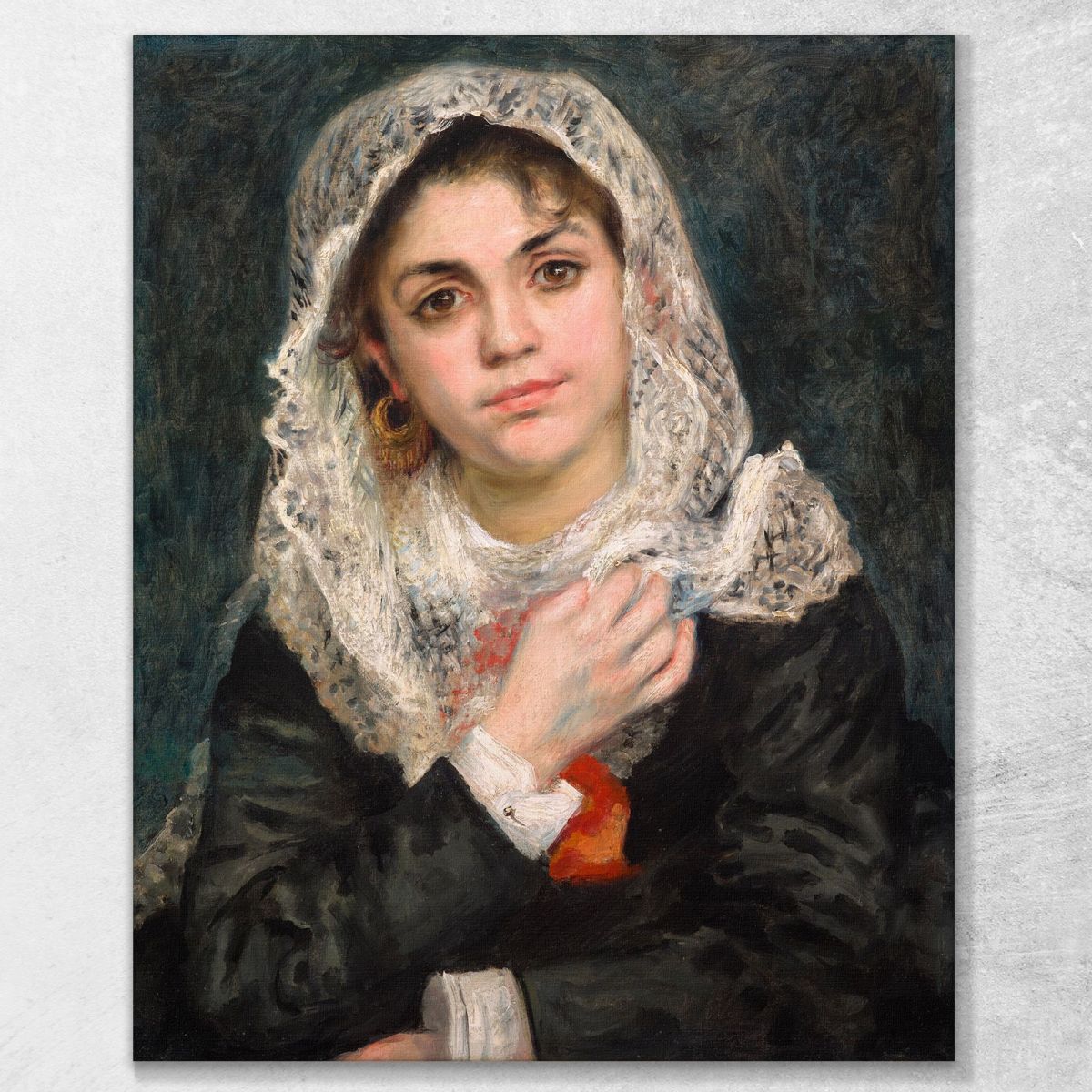 Lise In A White Shawl 1872 Pierre-Auguste Renoir par66 canvas print 