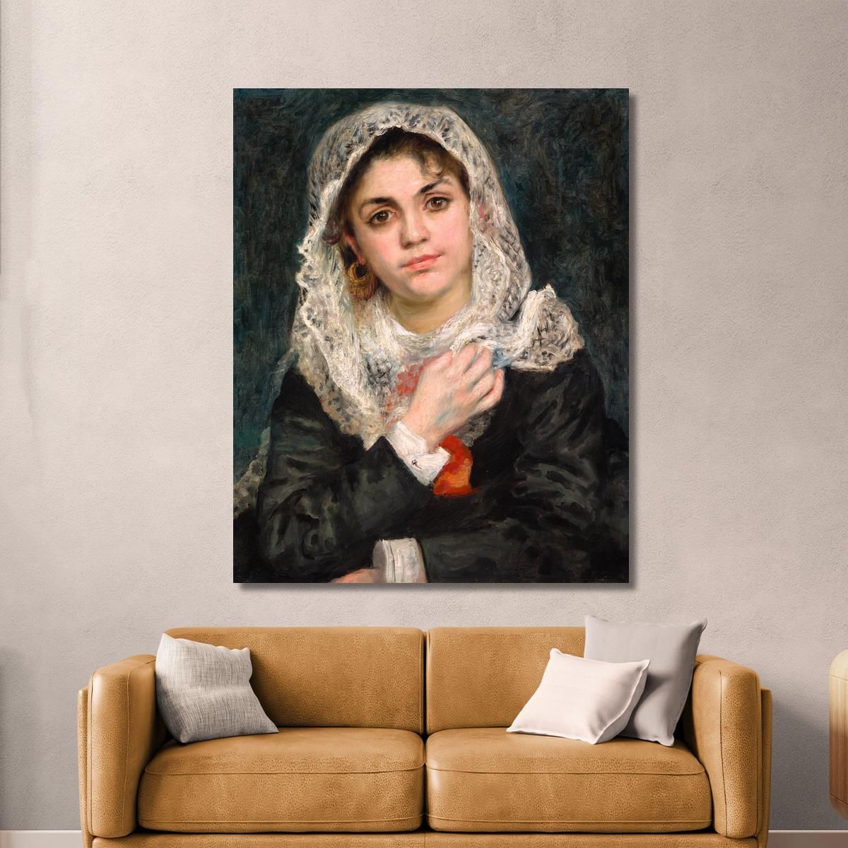 Lise In A White Shawl 1872 Pierre-Auguste Renoir par66 canvas print 