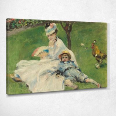 Madame Monet And Her Son 1874 Pierre-Auguste Renoir par67 canvas print 
