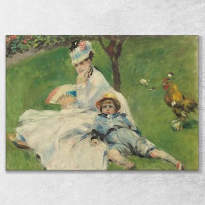 Madame Monet And Her Son 1874 Pierre-Auguste Renoir par67 canvas print 
