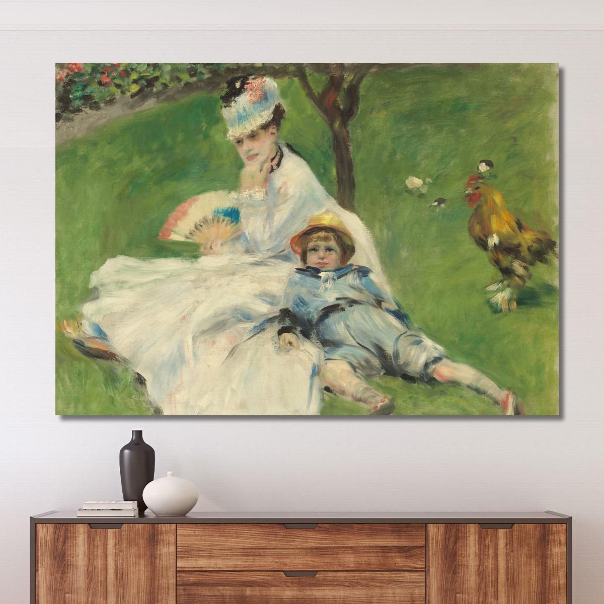 Madame Monet And Her Son 1874 Pierre-Auguste Renoir par67 canvas print 