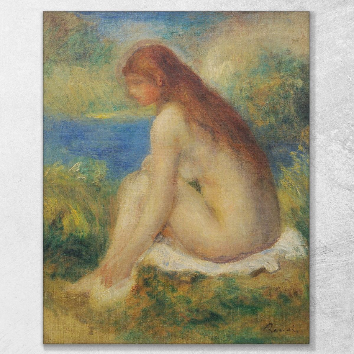 Nude Woman Sitting Pierre-Auguste Renoir par72 canvas print 