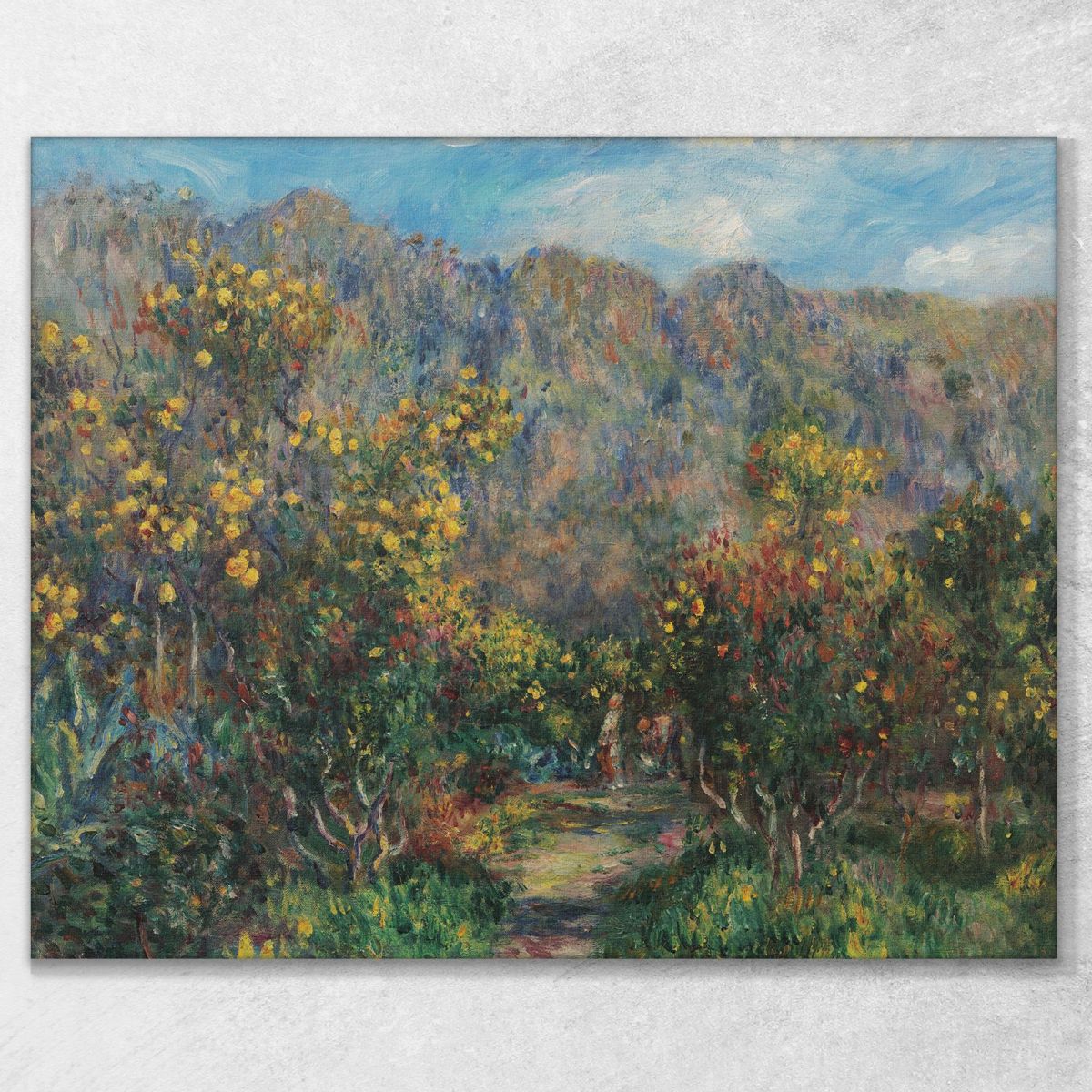 Landscape With Mimosas Les Collettes Park Pierre-Auguste Renoir par75 canvas print 