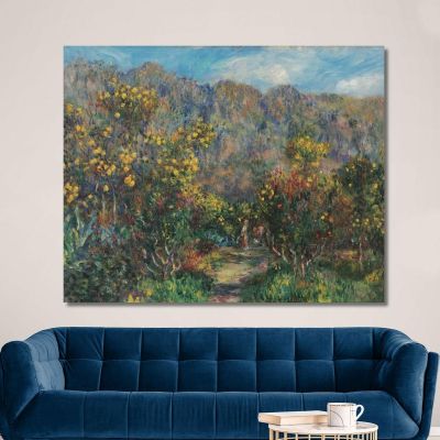 Landscape With Mimosas Les Collettes Park Pierre-Auguste Renoir par75 canvas print 