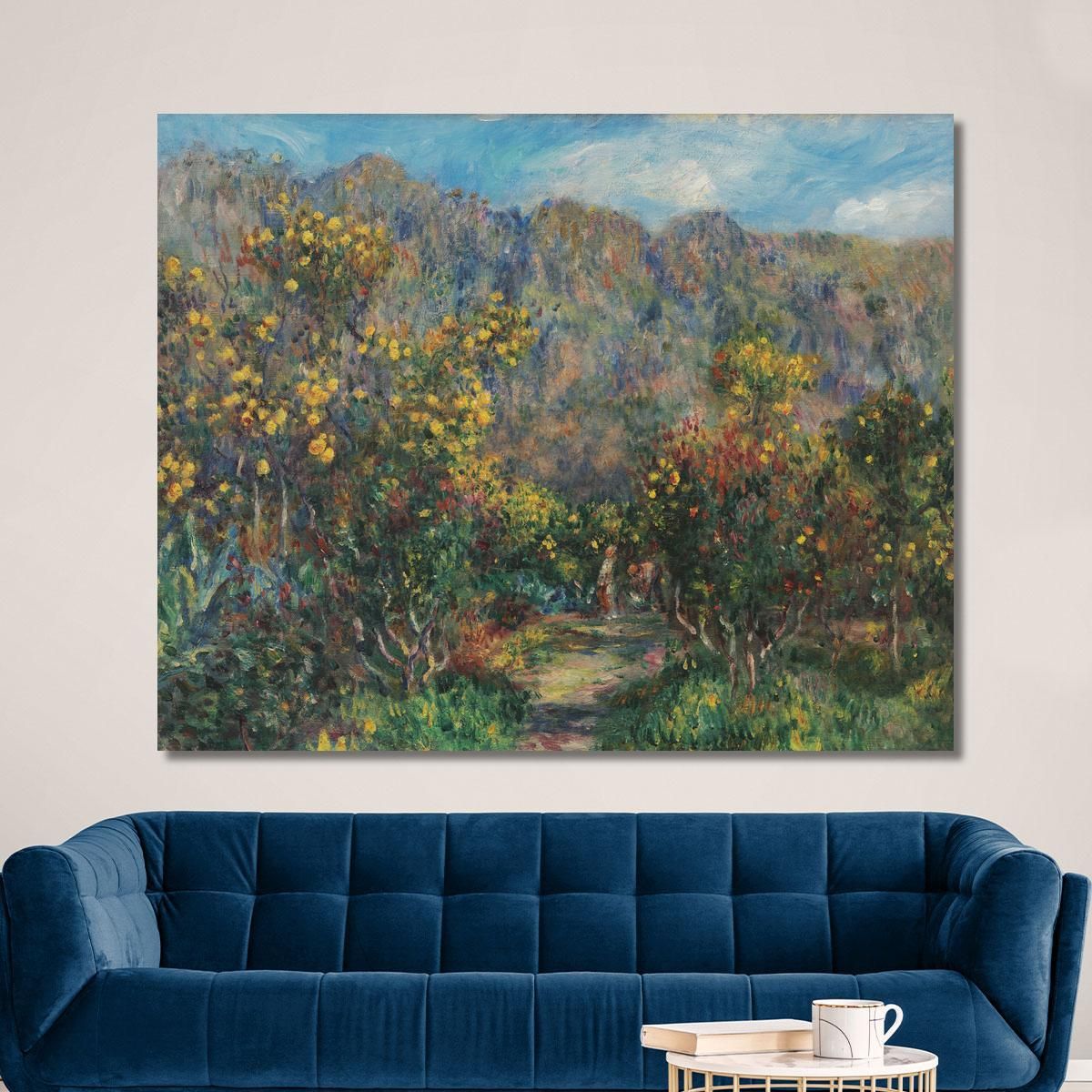 Landscape With Mimosas Les Collettes Park Pierre-Auguste Renoir par75 canvas print 