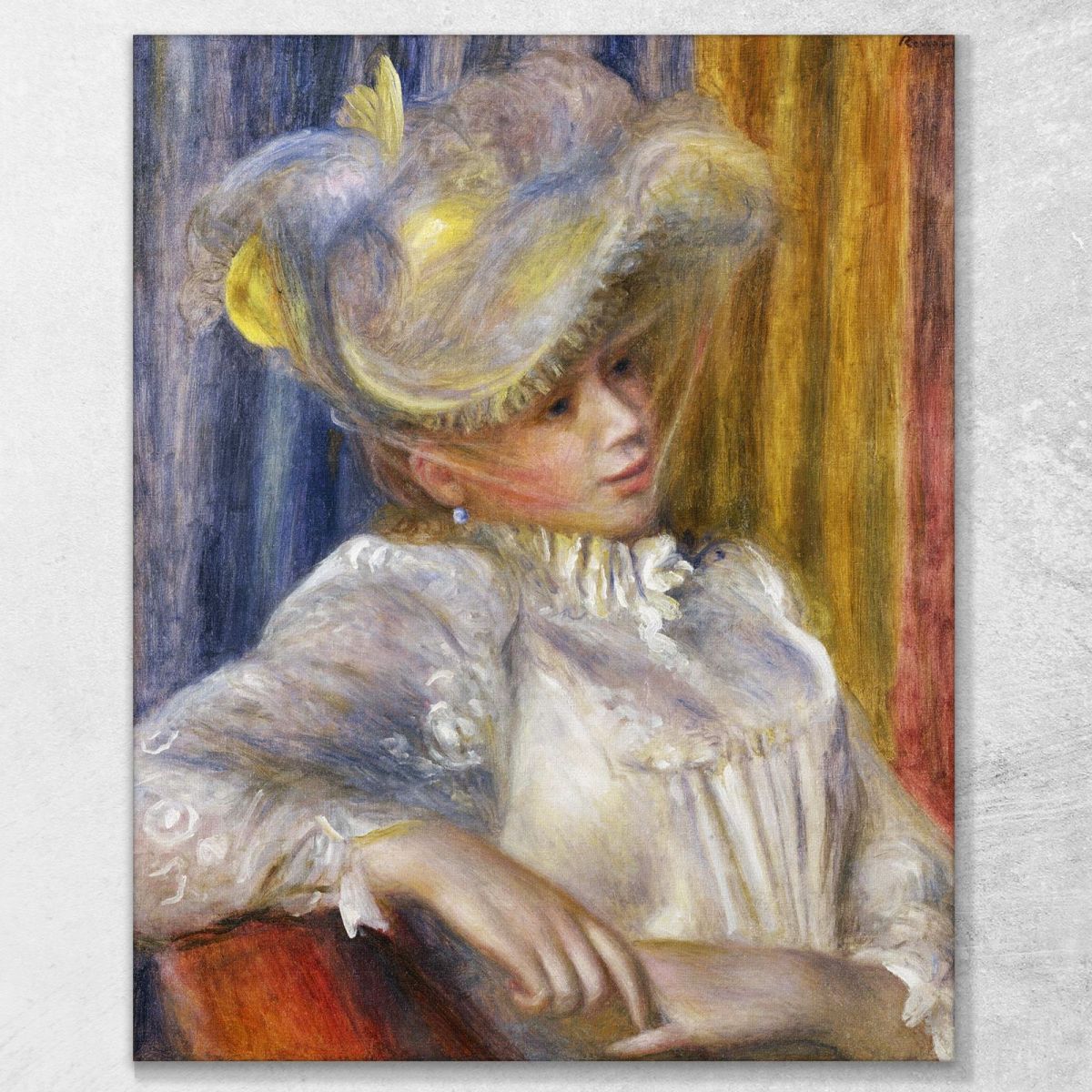 Woman With A Hat 1891 Pierre-Auguste Renoir par81 canvas print 