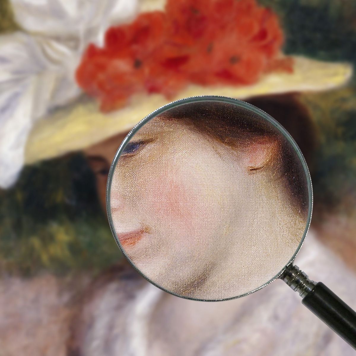 Woman In A Flowered Hat 1889 Pierre-Auguste Renoir par83 canvas print