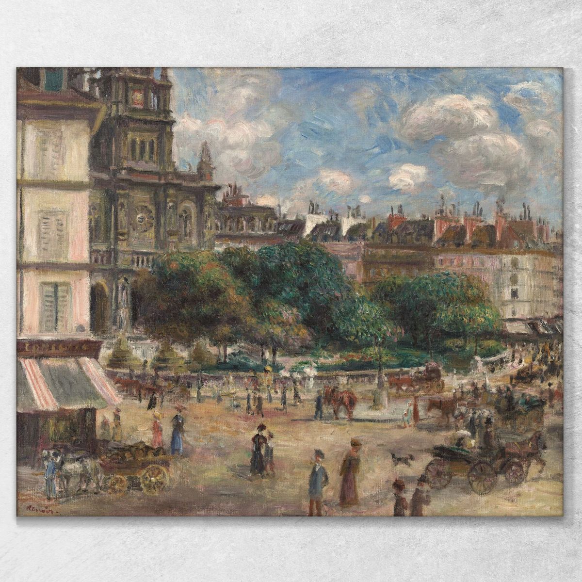 Square Of Saint Trinity In Paris Pierre-Auguste Renoir par123 canvas print 