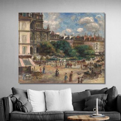 Square Of Saint Trinity In Paris Pierre-Auguste Renoir par123 canvas print 
