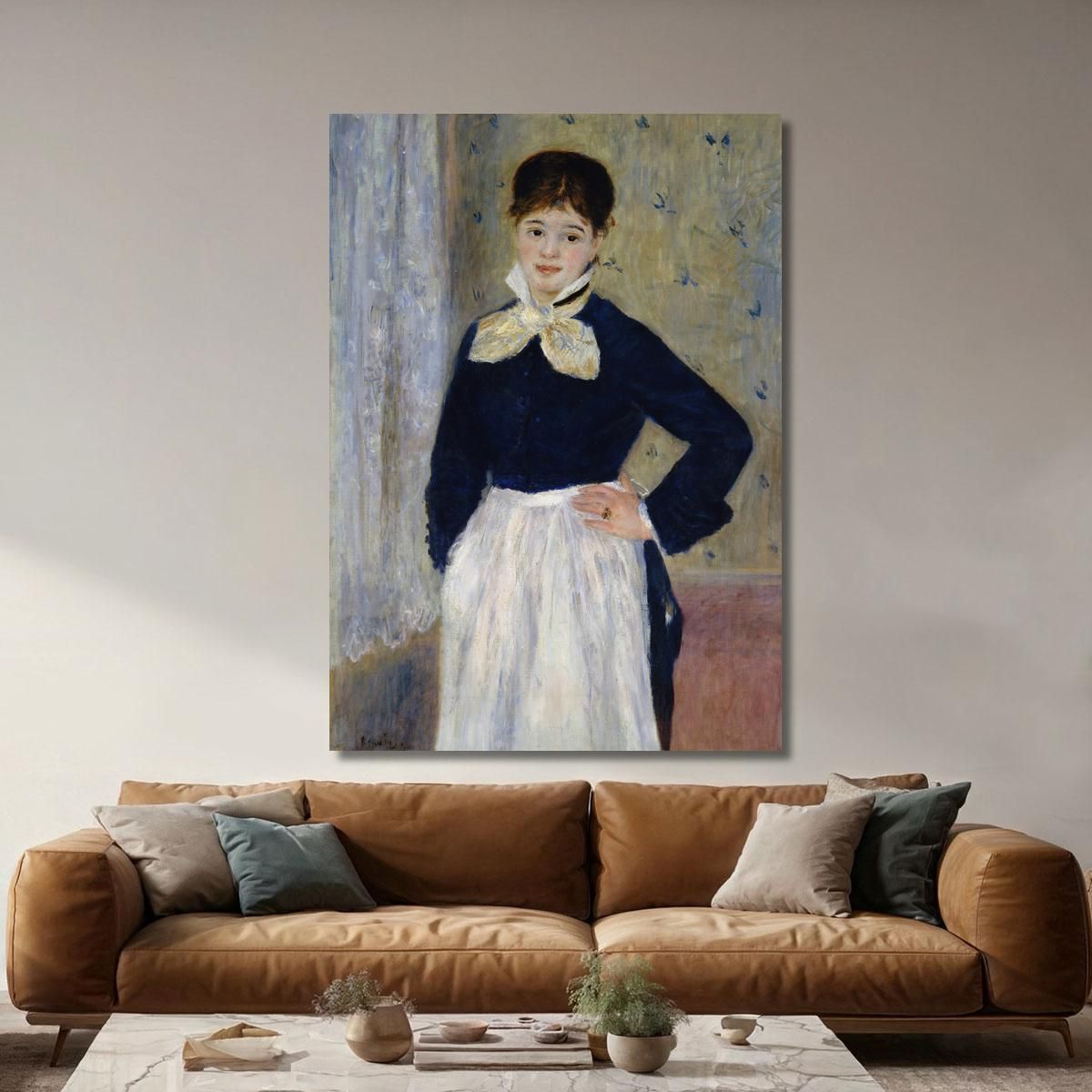 A Waitress At Duval S Restaurant Pierre-Auguste Renoir par131 canvas print 