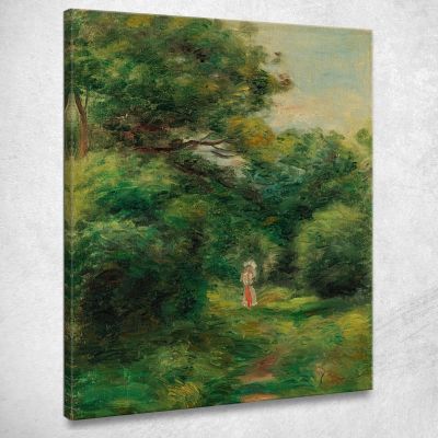 Alley In A Wood Woman With Child In Her Arms Pierre-Auguste Renoir par137 canvas print 