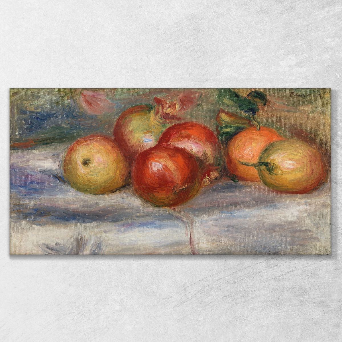 Apples Orange And Lemon Apples Oranges And Lemons Pierre-Auguste Renoir par146 canvas print 