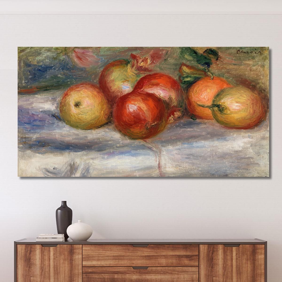 Apples Orange And Lemon Apples Oranges And Lemons Pierre-Auguste Renoir par146 canvas print 