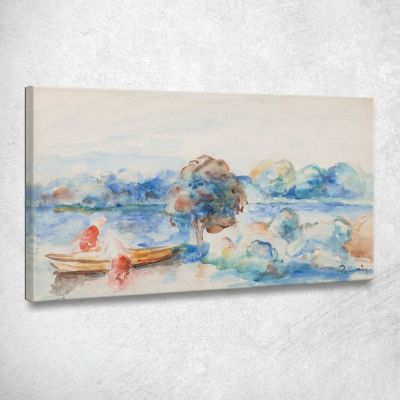 At The Water'S Edge Pierre-Auguste Renoir par149 canvas print 