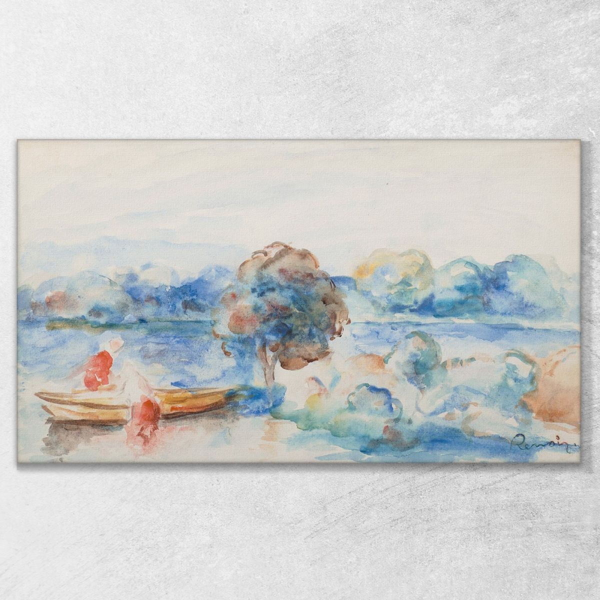 At The Water'S Edge Pierre-Auguste Renoir par149 canvas print 