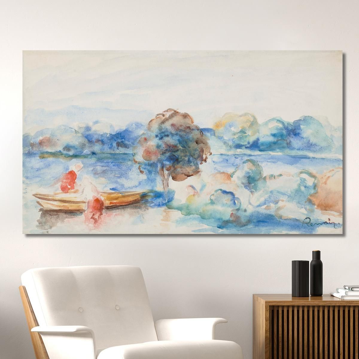 At The Water'S Edge Pierre-Auguste Renoir par149 canvas print 