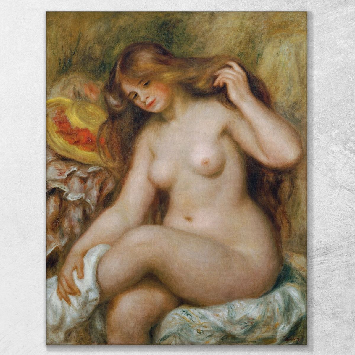 Bather With Blonde Loose Hair Pierre-Auguste Renoir par153 canvas print 