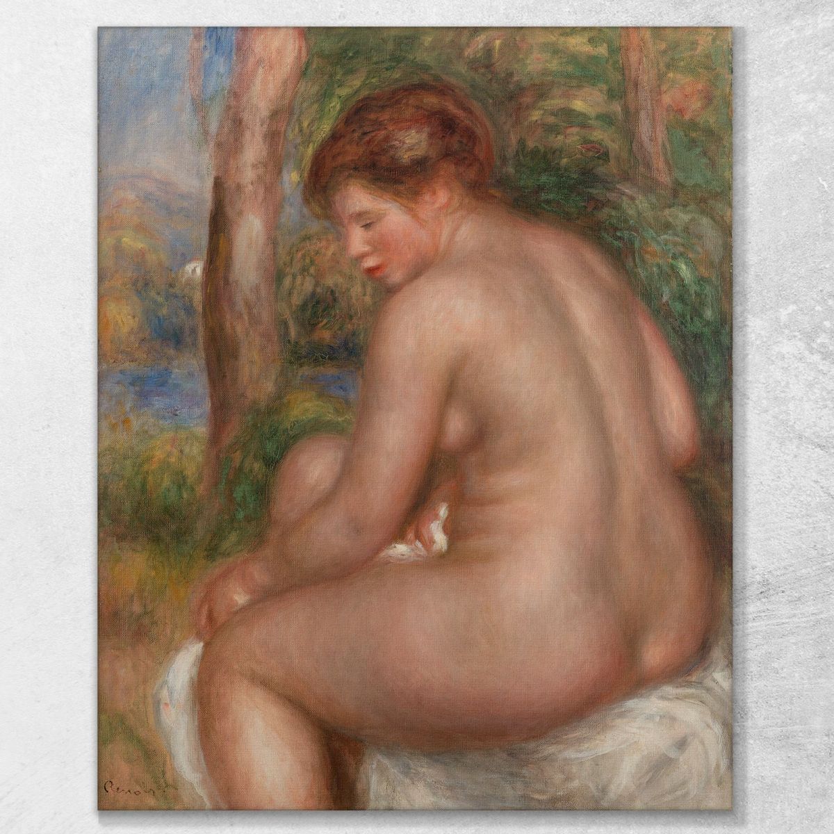 Bather Three-Quarter View Pierre-Auguste Renoir par160 canvas print 
