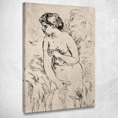 Bather Standing Up To Her Knees Pierre-Auguste Renoir par161 canvas print 