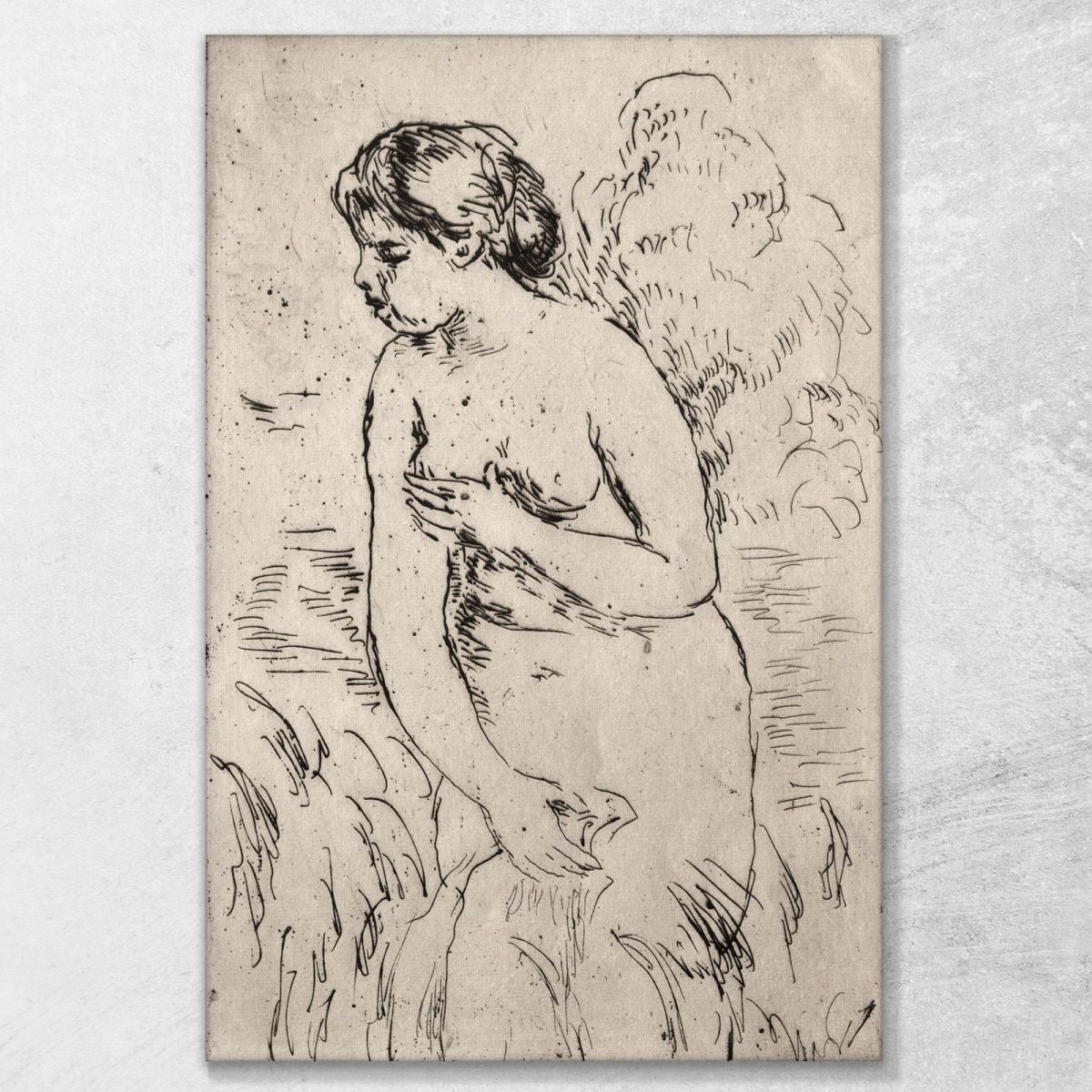 Bather Standing Up To Her Knees Pierre-Auguste Renoir par161 canvas print 