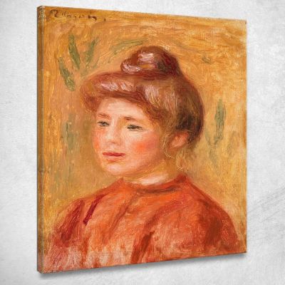 Bust Of Woman In Red Pierre-Auguste Renoir par171 canvas print 