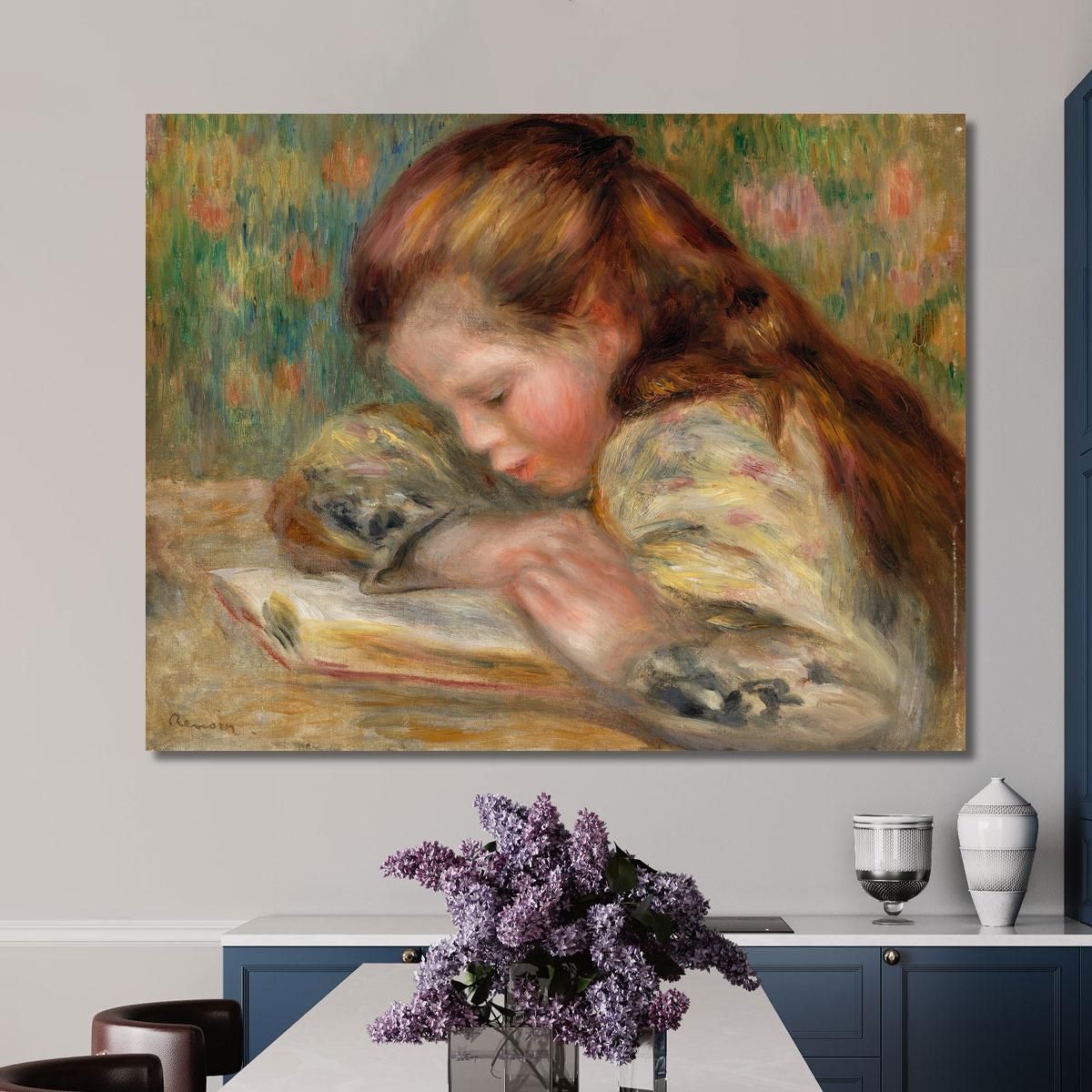 Child Reading Child Reading Pierre-Auguste Renoir par178 canvas print 