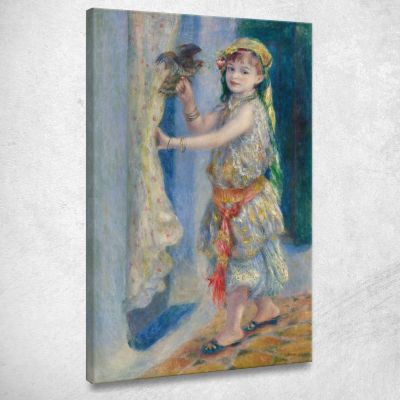 Child With A Bird Mademoiselle Fleury In Algerian Costume Pierre-Auguste Renoir par179 canvas print 