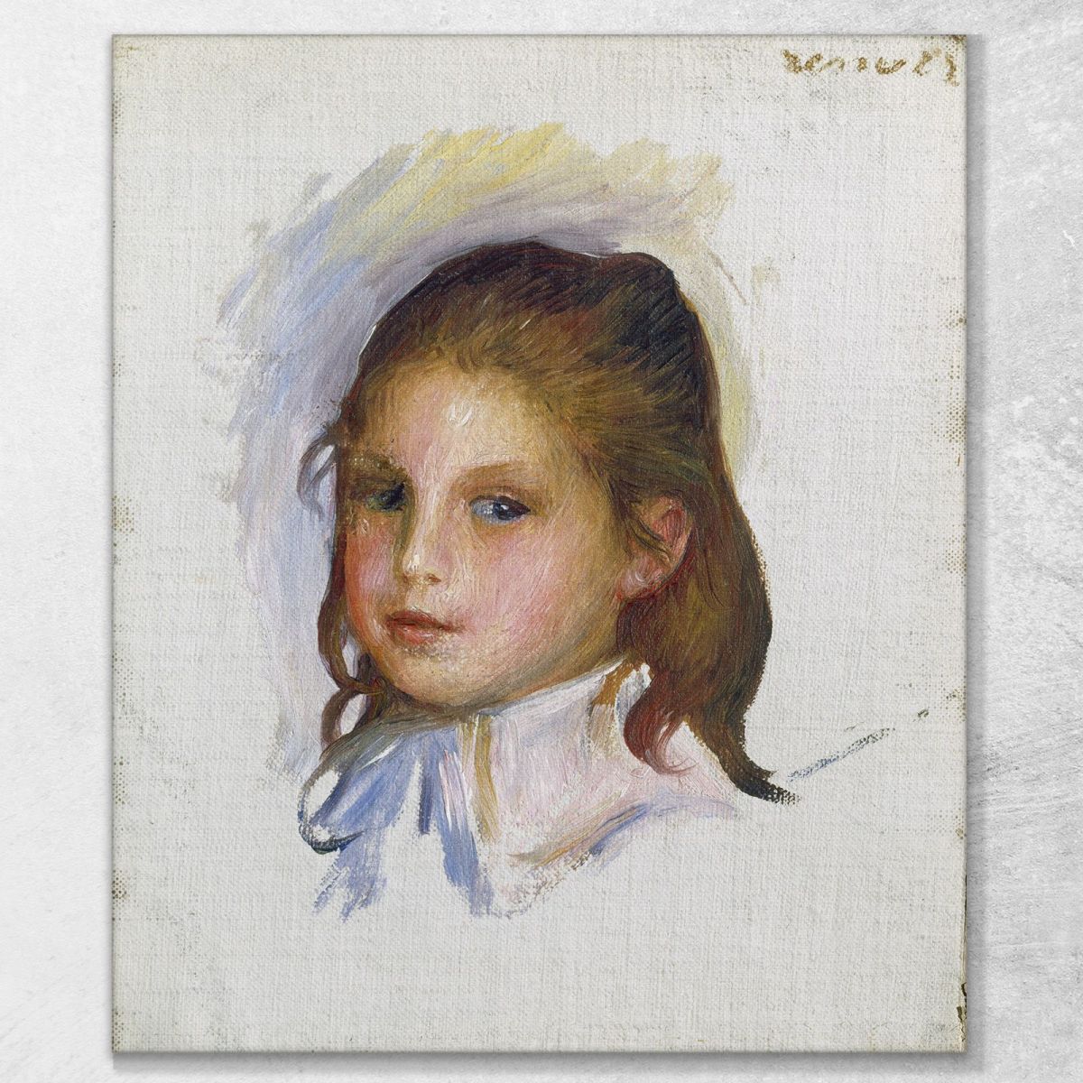 Child With Brown Hair Pierre-Auguste Renoir par181 canvas print 