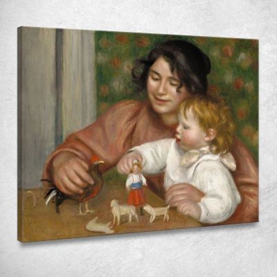Child With Toys Gabrielle And The Artist'S Son Jean Pierre-Auguste Renoir par182 canvas print 