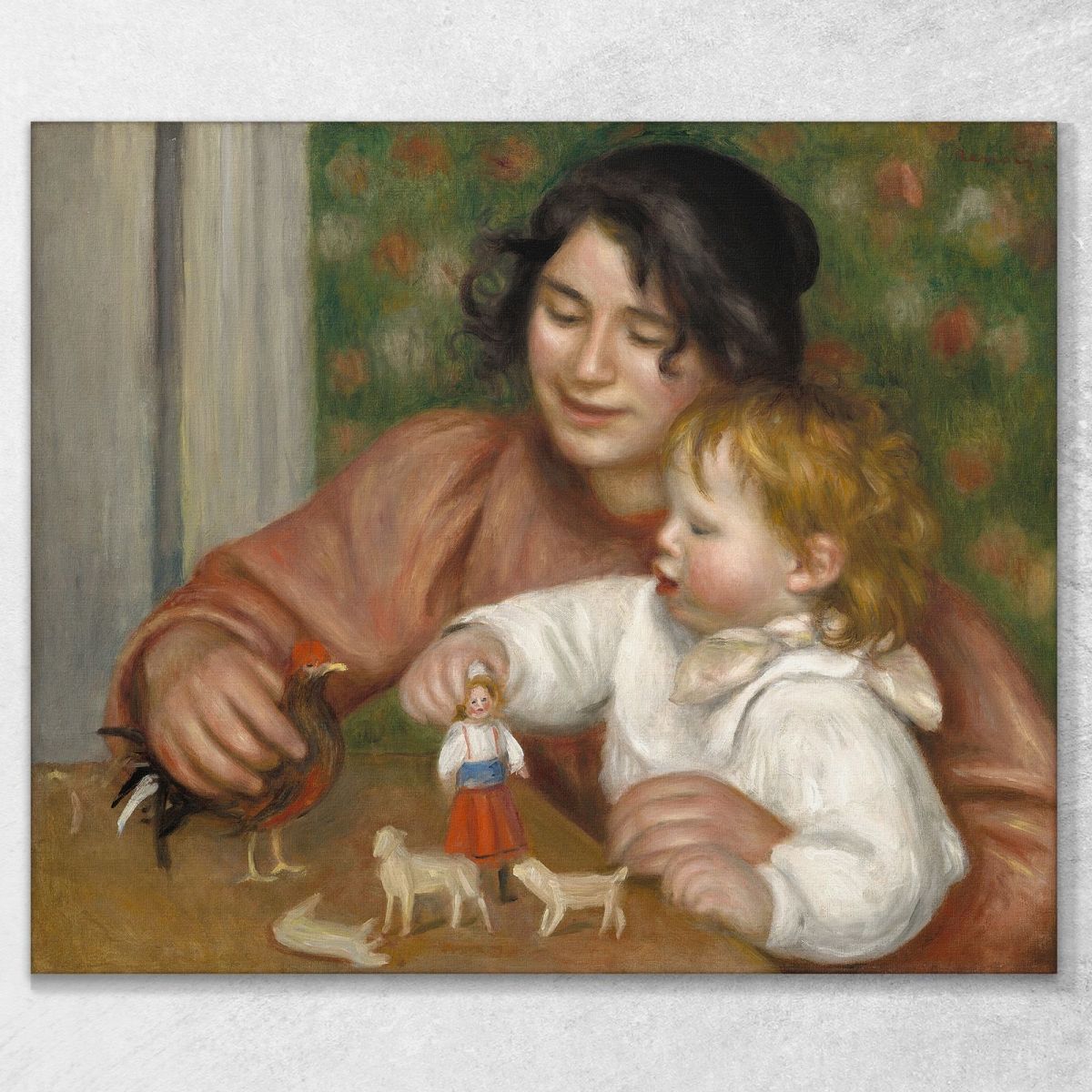 Child With Toys Gabrielle And The Artist'S Son Jean Pierre-Auguste Renoir par182 canvas print 