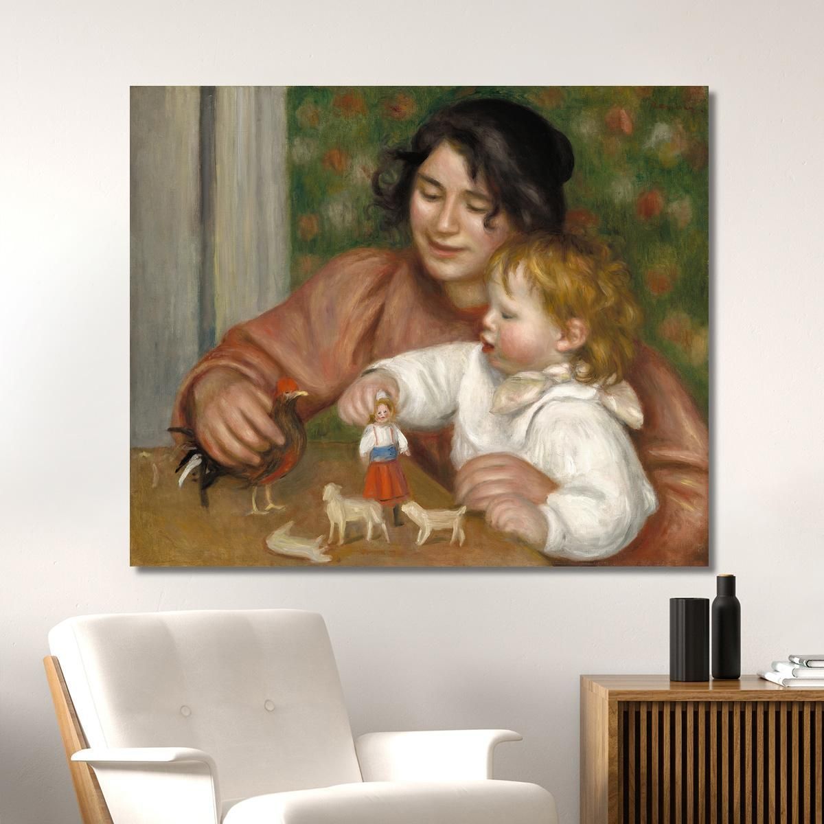 Child With Toys Gabrielle And The Artist'S Son Jean Pierre-Auguste Renoir par182 canvas print 